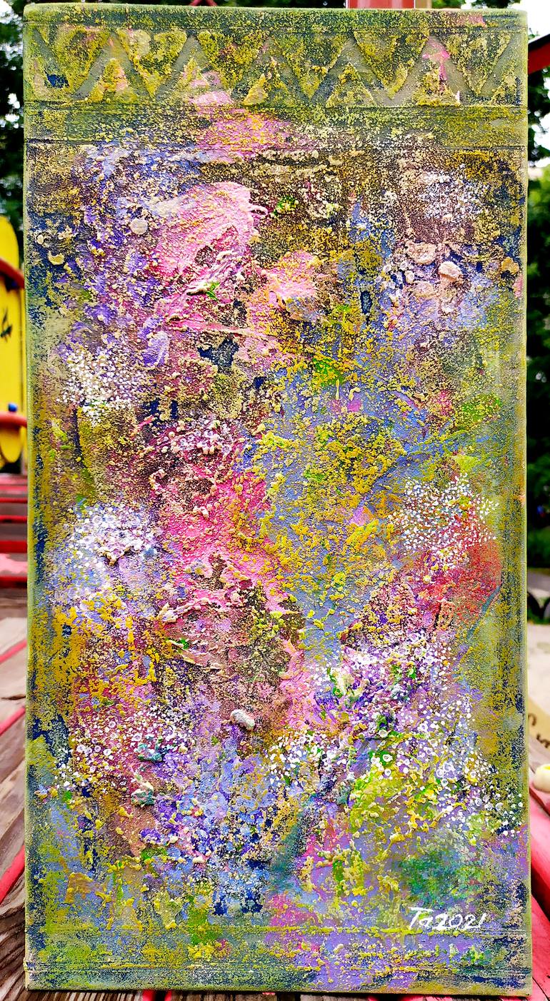 Original Abstract Garden Painting by Tetiana Chebrova