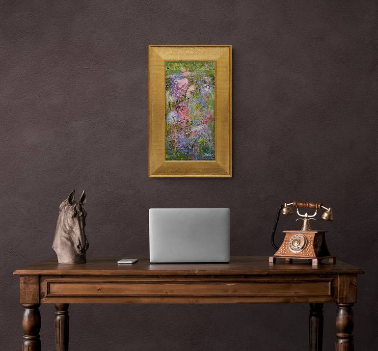 Original Abstract Garden Painting by Tetiana Chebrova