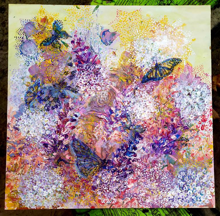 Original Abstract Expressionism Landscape Painting by Tetiana Chebrova