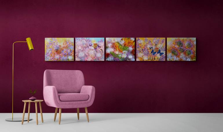 Original Abstract Expressionism Landscape Painting by Tetiana Chebrova