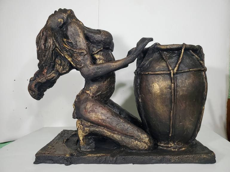 Original 3d Sculpture Women Sculpture by Olayinka Kasali