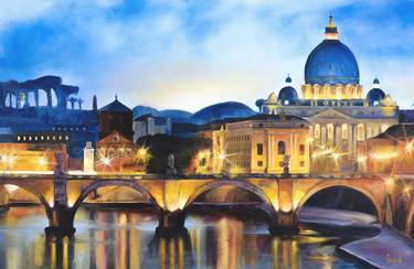 Original Realism Architecture Paintings by Tanya Goldstein