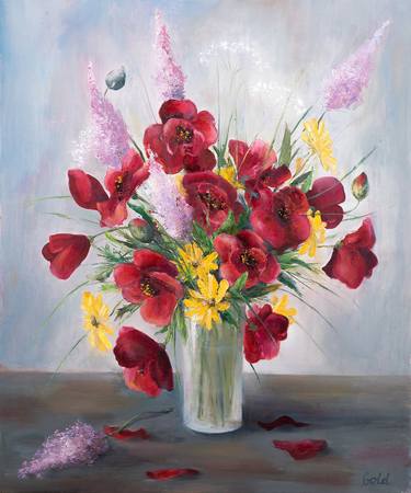 Original Fine Art Floral Paintings by Tanya Goldstein
