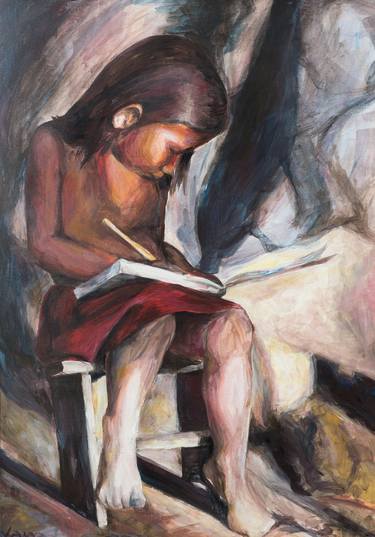 Original Figurative Education Paintings by Tanya Goldstein