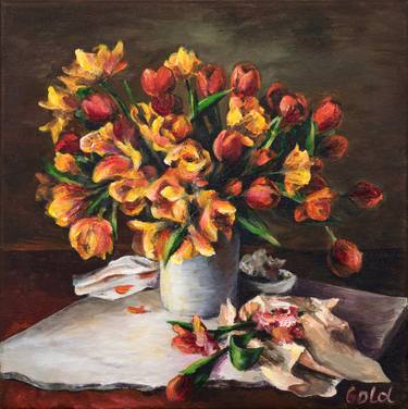 Print of Figurative Floral Paintings by Tanya Goldstein