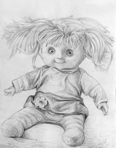 Original Figurative Kids Drawings by Tanya Goldstein