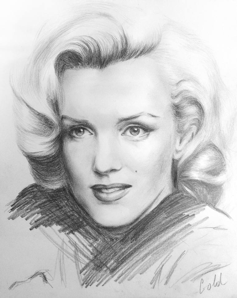 Marilyn Monroe Drawing by Tanya Goldstein | Saatchi Art