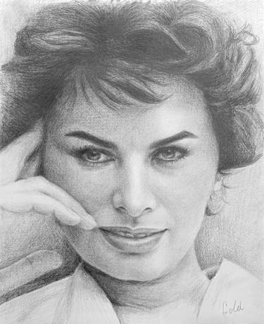 Original Figurative Celebrity Drawings by Tanya Goldstein