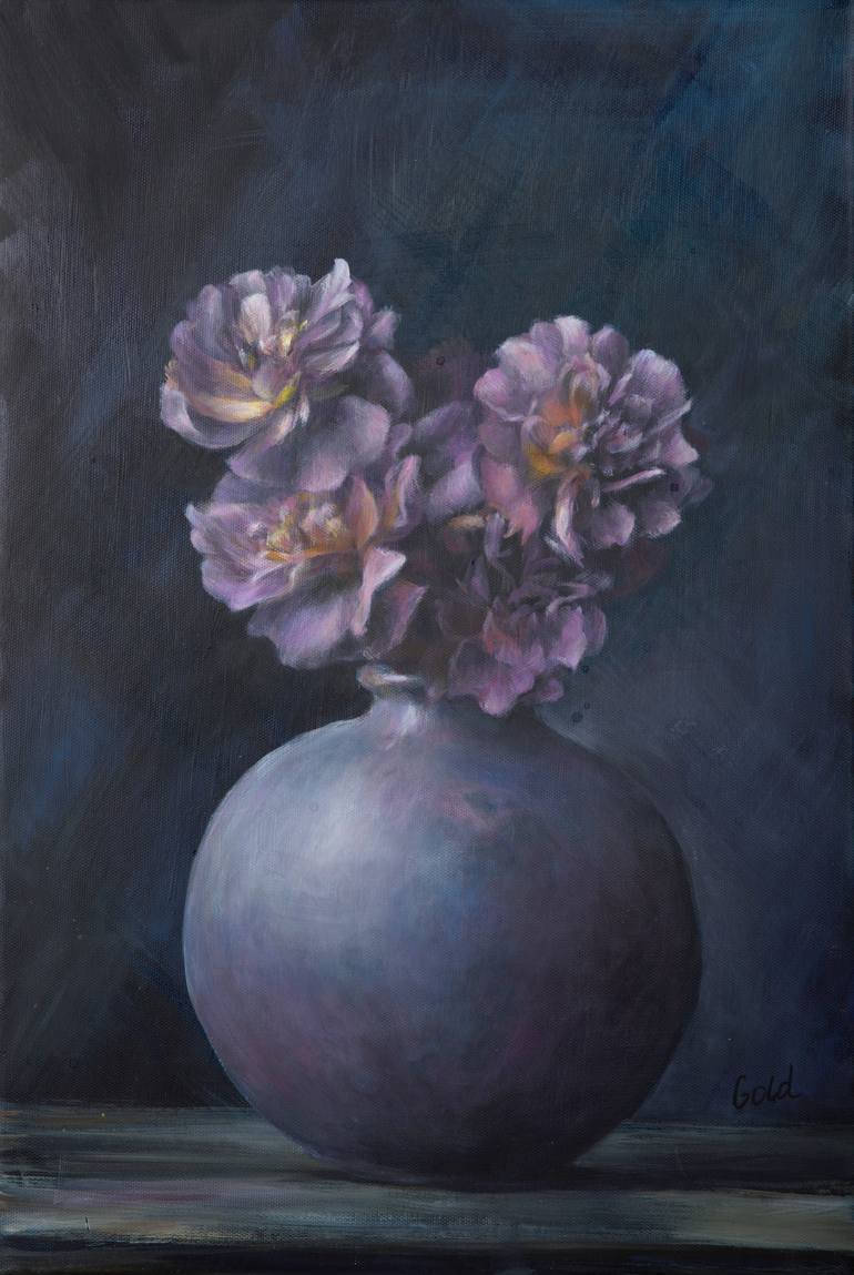 Original Baroque Floral Painting by Tanya Goldstein