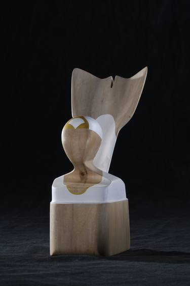 Sculpture bois Sirène Océa image