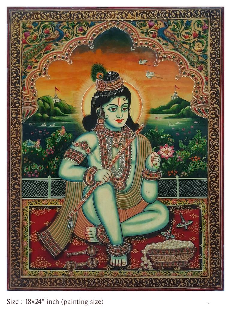 Original Figurative Religion Painting by Pankaj Kumar