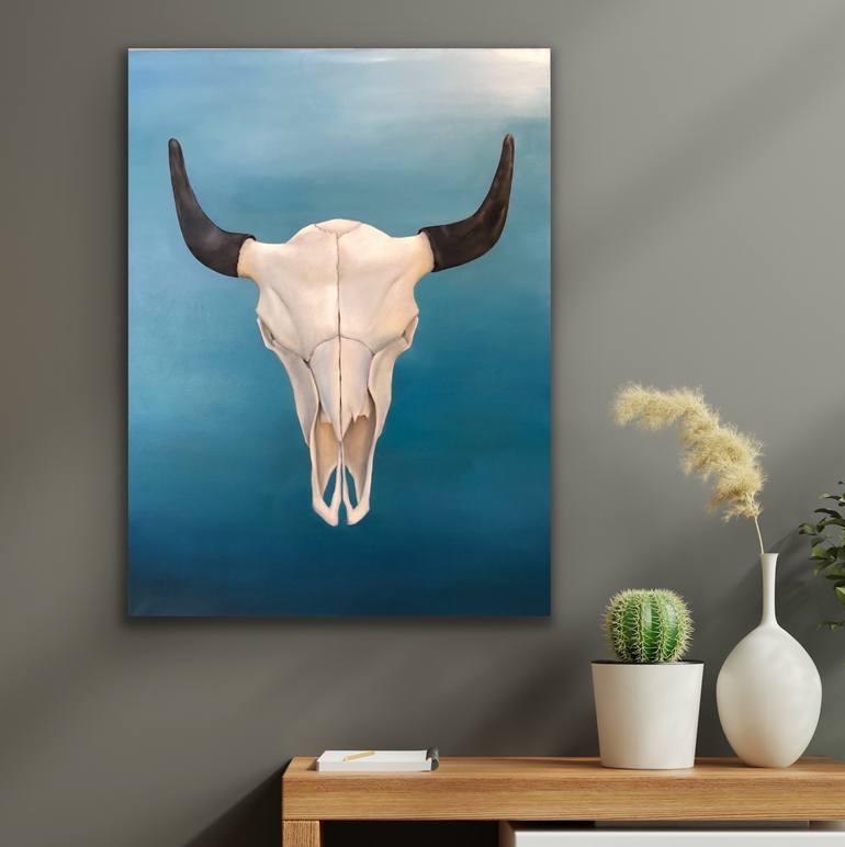 Ghost Bison Painting by Shari Chandler | Saatchi Art