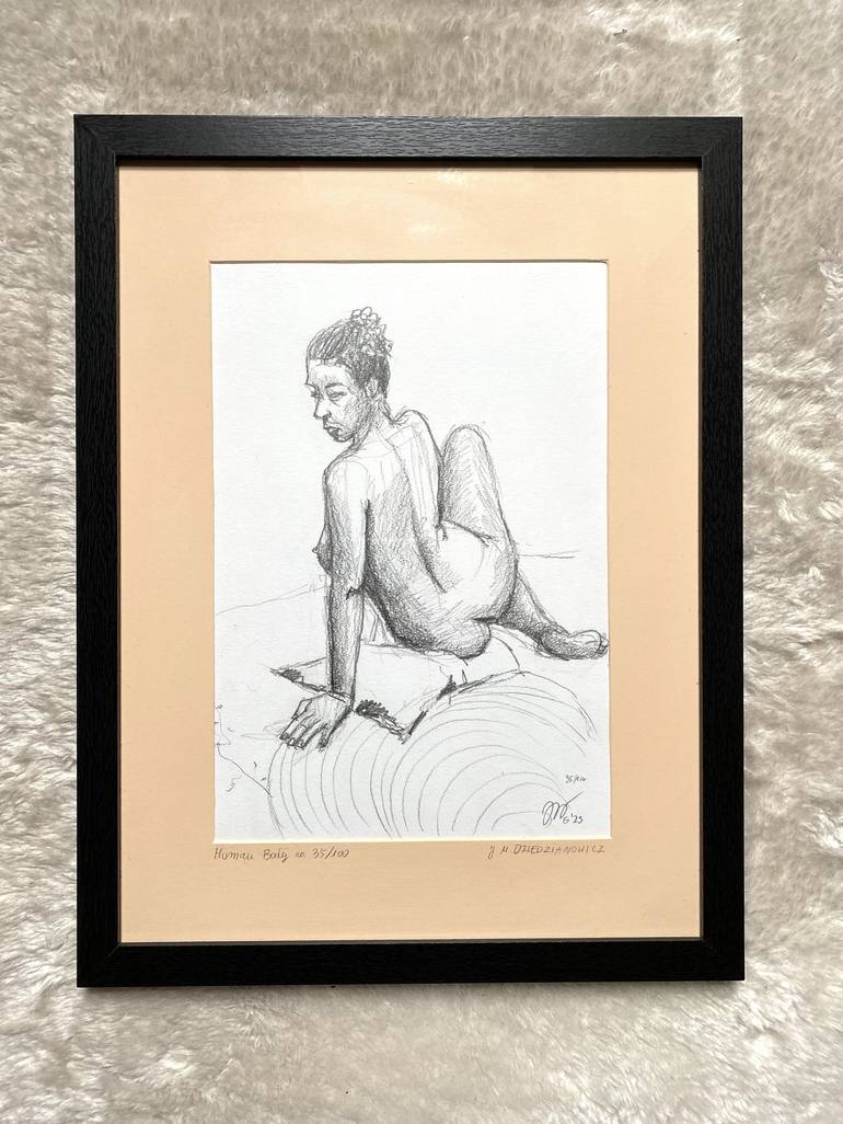 Original Contemporary People Drawing by Joanna Maria Dziedzianowicz DRAWINGS