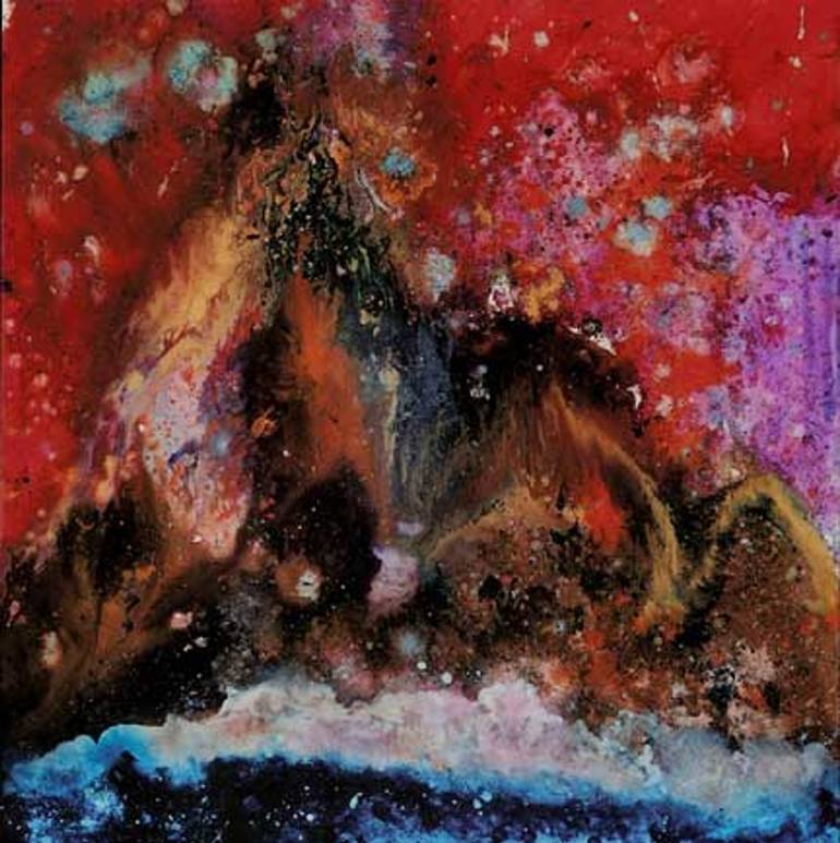Celestial Mountain Painting by Carolyn Mary Kleefeld Saatchi Art