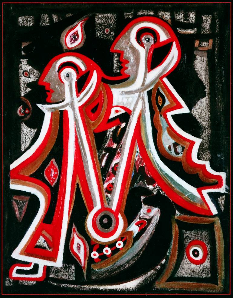 Dos Bravados Painting by Carolyn Mary Kleefeld Saatchi Art