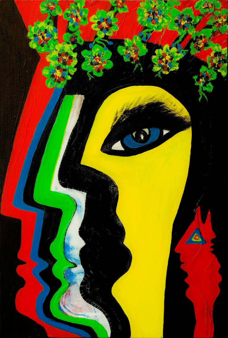 The Schizoid Yellow Kid Painting by Carolyn Mary Kleefeld Saatchi Art