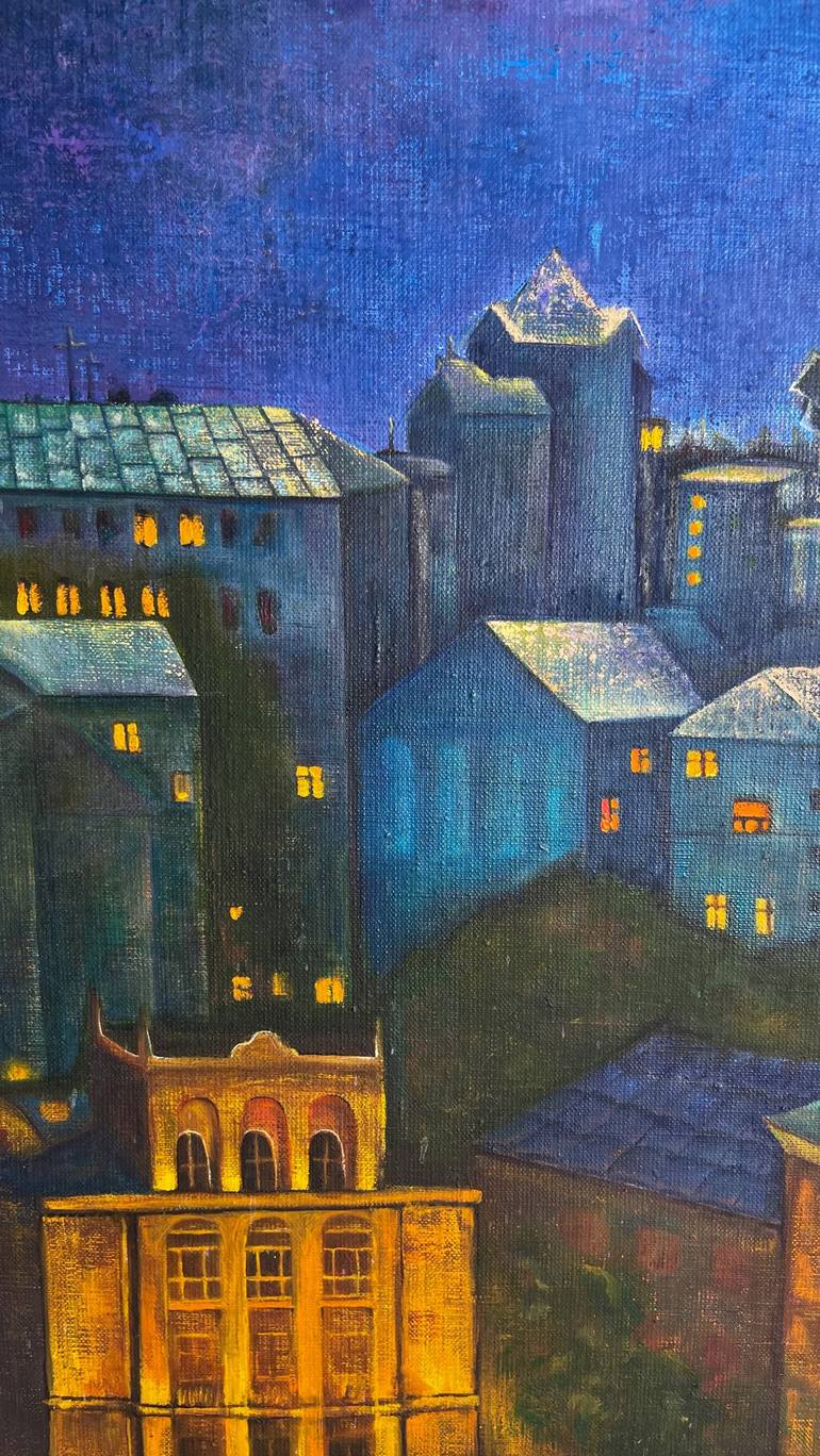 Original Architecture Painting by Liliya  Mano