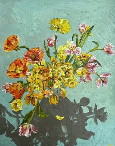 Original Contemporary Floral Painting by Yuliya Dove
