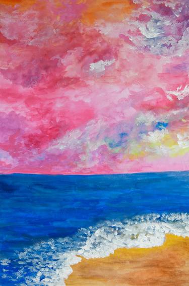 Print of Abstract Seascape Paintings by Leyla Abas Tomova