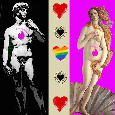 Original Pop Art Love Mixed Media by Cristiano Doro