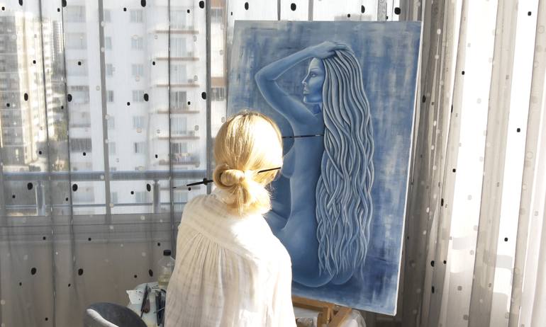 Original Contemporary Women Painting by Milar Talore