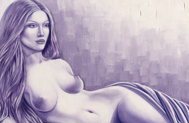 Original Portraiture Erotic Painting by Mila Talo