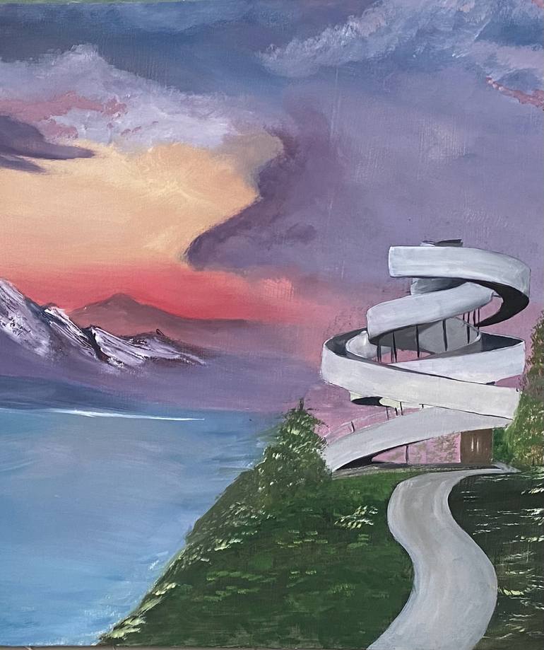 Original Conceptual Landscape Painting by Malaika Khan