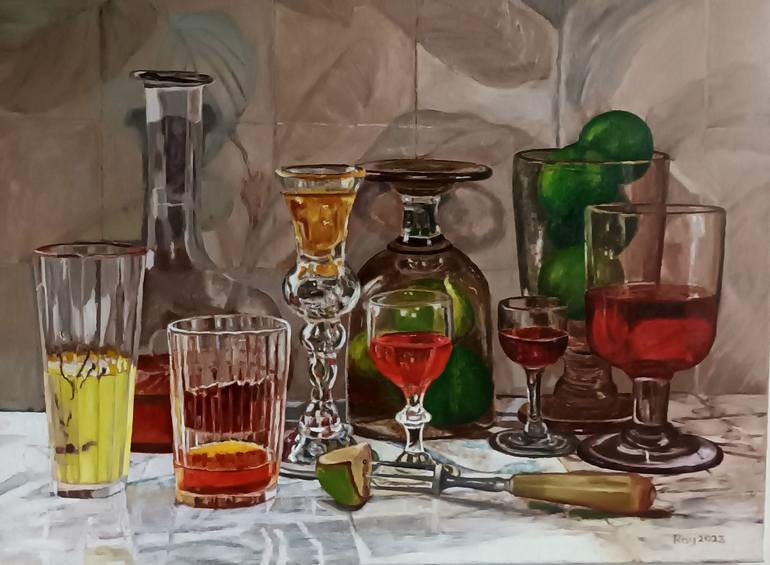 THE ALCHEMIST'S TABLE Painting by Roy Shapiro | Saatchi Art