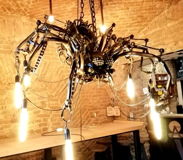 Steampunk spider lamp - Print