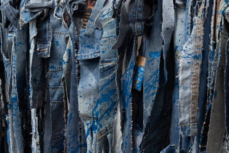 Denim Threads of Everyday Life and Environmental Consciousness Painting ...