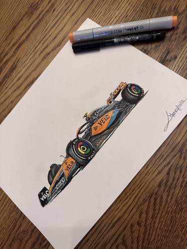 Print of Realism Car Drawings by Lucia Meneghetti