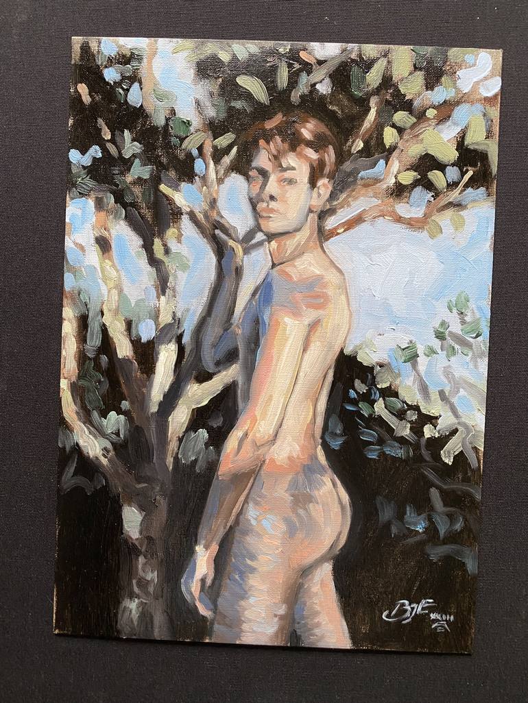 Original Figurative Nude Painting by Barnaby Edwards