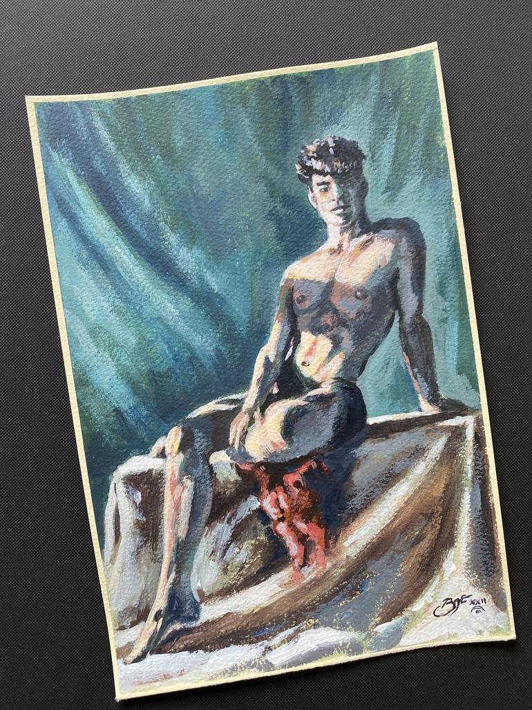 Original Figurative Nude Painting by Barnaby Edwards