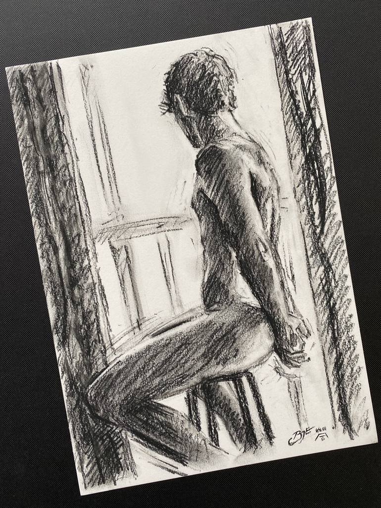 Original Nude Drawing by Barnaby Edwards