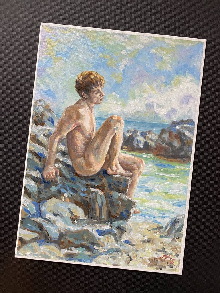 Original Modern Nude Painting by Barnaby Edwards