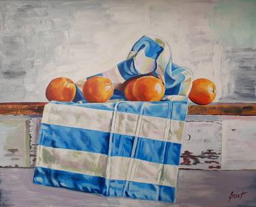 Oranges and Cornish blue #2 thumb