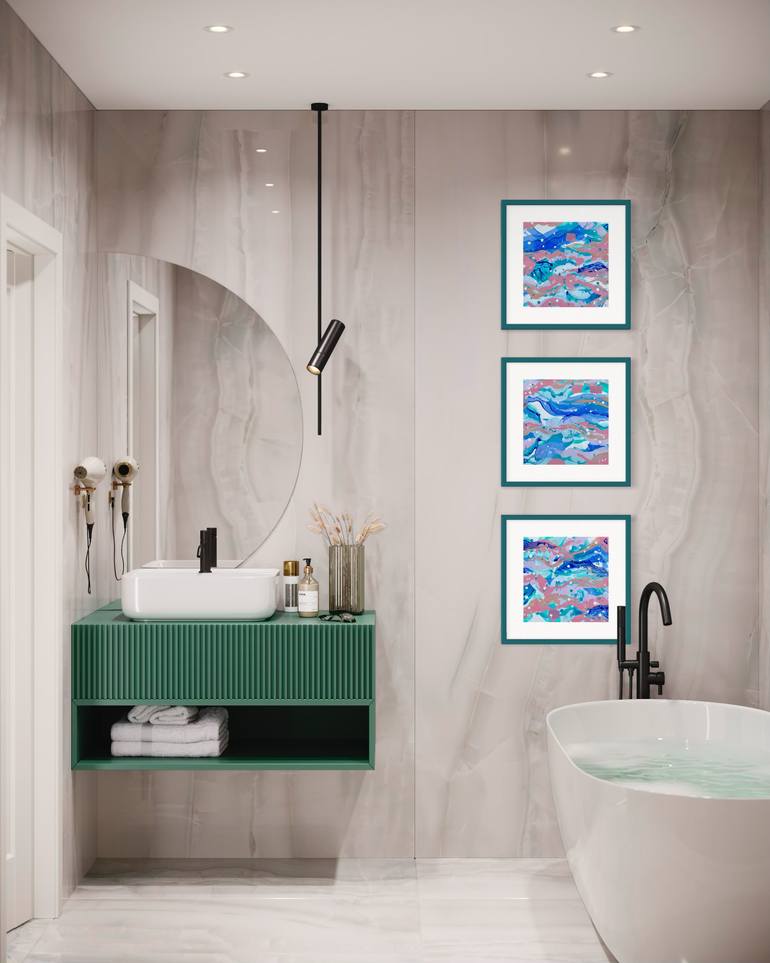 Original Abstract Water Painting by Iryna Rets