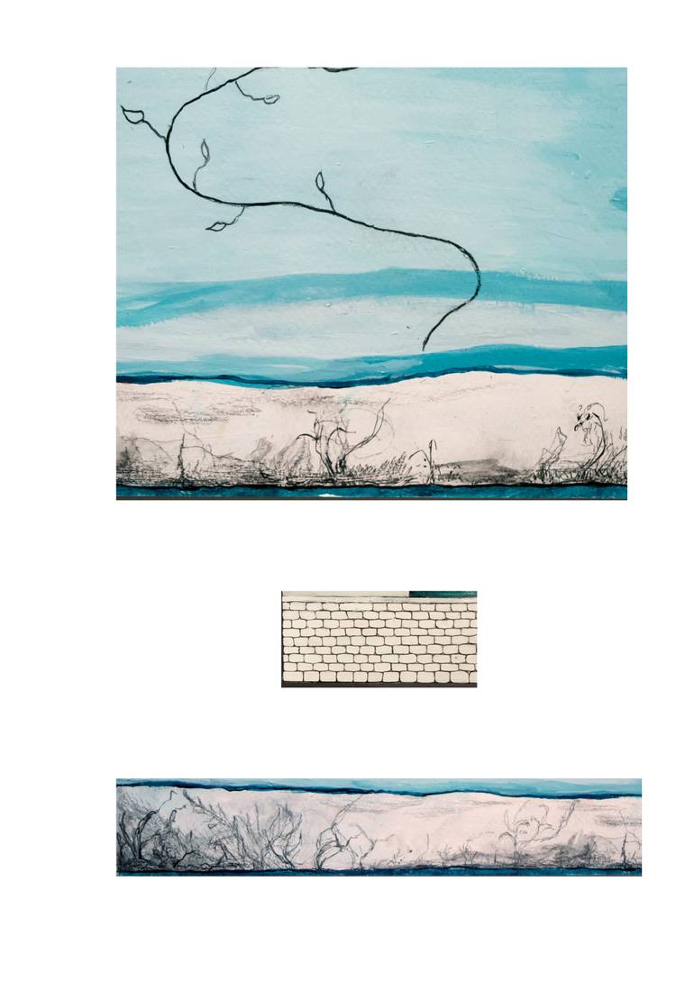 Original Modernism Fantasy Painting by Milica Prelic