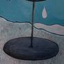 Painting "Rain", belongs to serial of artwork "From the blue sky". Painting is mounted on wooden support (3 mm).