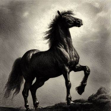 Print of Conceptual Horse Digital by Gravure Allure