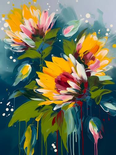 Print of Abstract Floral Digital by Anastasiia Bogdanova