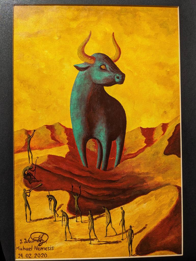 Original Symbolism Animal Painting by Michael Makharadze