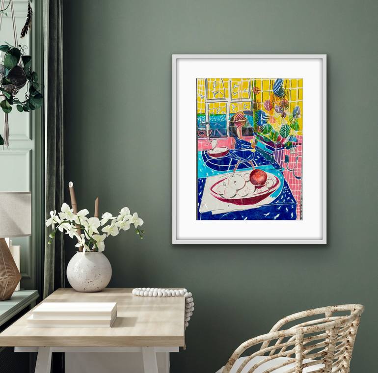 Original Surrealism Beach Painting by Laura Straus