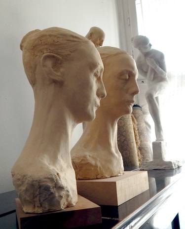 Original Figurative Portrait Sculpture by Vladislava Krstic
