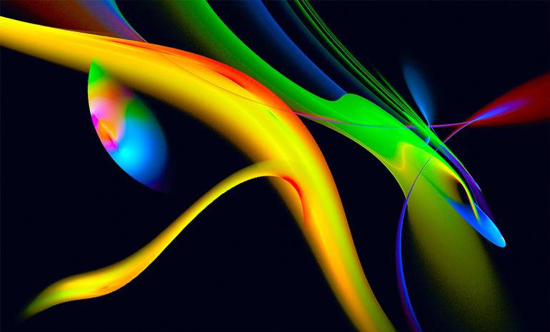 Original Contemporary Abstract Digital by Tom Sky