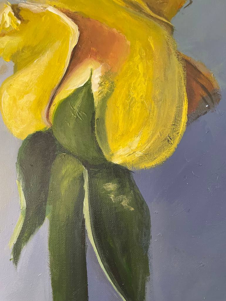 Original Realism Garden Painting by Mahnaz Azarafrooz