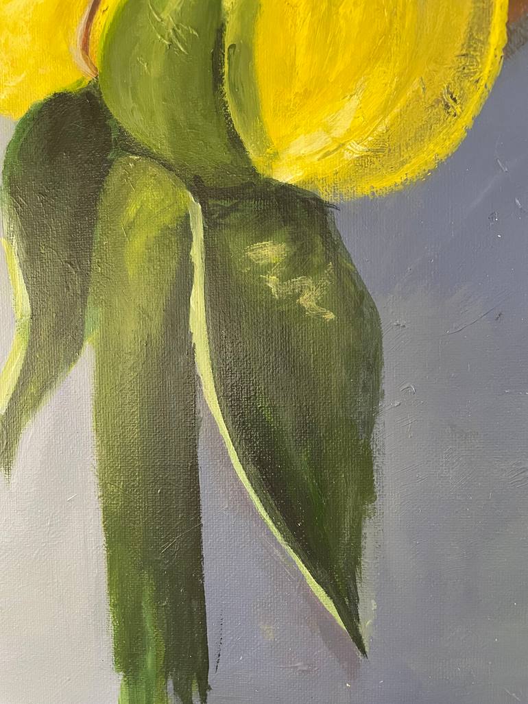 Original Realism Garden Painting by Mahnaz Azarafrooz