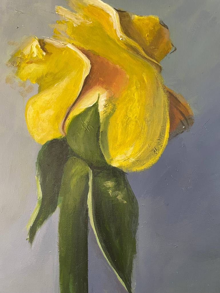 Original Realism Garden Painting by Mahnaz Azarafrooz