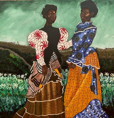 Print of Figurative Women Paintings by Olaosun Oluwapelumi
