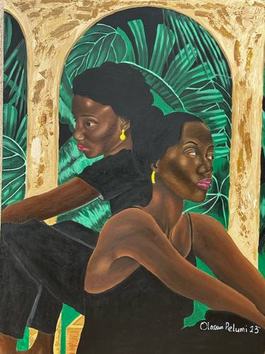 Original Abstract Expressionism People Painting by Olaosun Oluwapelumi